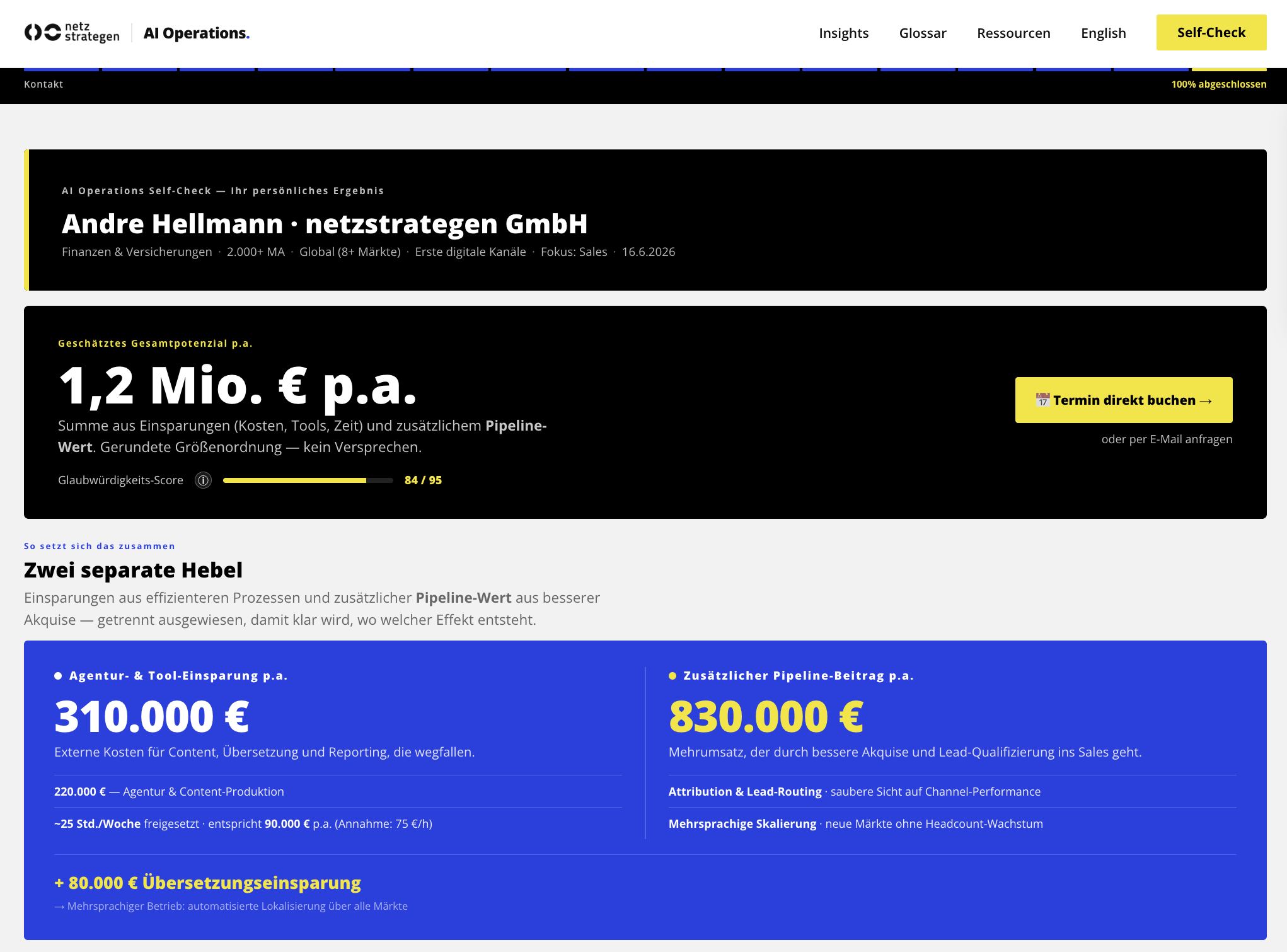 AI Check — Ergebnis